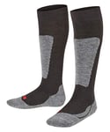 FALKE Unisex Kids Active Ski K KH Wool Warm Thick 1 Pair Skiing Socks, Black (Black 3000), 6-8.5