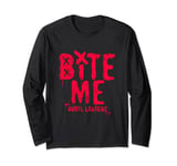 Official Avril Lavigne Red Bite Me Long Sleeve T-Shirt