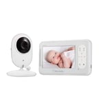 smzzz Baby Monitor Camera 4.3 Inch HD LCD Screen 2 Audio Technology Powerful Night Vision Function 200 Meters Transmission Distance for Indoor Use Clear