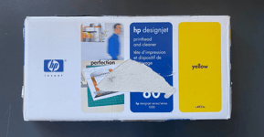 Genuine HP 80 Printhead & Cleaner - YELLOW / DESIGNJET 1000 (INC VAT) BOXED