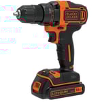 Black + Decker Drill 18v kompakt 2 batt 200ma lader bdcdd186b