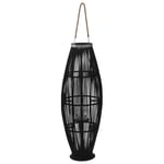 vidaXL Hängande ljuslykta bambu 95 cm svart 246812
