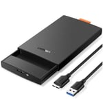 AuTech® USB 3.0 Boîtier Disque Dur Externe 2.5 Pouces SATA HDD SSD 7mm à 9.5mm 6To Max 5Gbps UASP Supporte Windows Mac OS Linux
