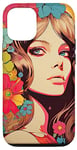 Coque pour iPhone 15 Femme Années 70 Design Art Rétro-Nostalgie Culture Pop