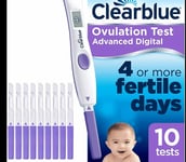 Clearblue Advanced Digital Ovulation Test With Dual Hormone Indicator, 10 Tests