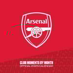 Arsenal FC Legends 2025 Kvadratisk Väggkalender 30cm x 30cm Röd/Blå Red/Blue/Gold 30cm x 30cm