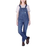 Carhartt Denim Hängselbyxa Dam Arches XS -