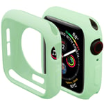 Miimall Compatible with Apple Watch Bumper Case 44mm Series 5/4, Ultra Thin Soft TPU Bumper Cover Shock-proof Protective Frame for Apple Watch Series 5/4 - Mint Green