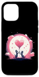 Coque pour iPhone 13 Pro Couple de chats Saint Valentin Idée Creative Inspiration Graphique