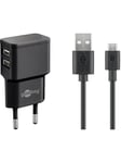 Pro Dual Micro USB charger set 2.4 A