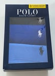 POLO RALPH LAUREN 3 Pack Blue Crew Undershirt Loungewear Tee Size M BNWT/BOX