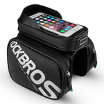 ROCKBROS bicycle bike top tube bag with touch screen window for 6.2-inch Smartphone - Comet