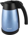 Kinox Thermal Vacuum Kettle 1200W Quick Boil Electric Kettle, 1 Litre Stainless Steel Cordless, Auto Shut-Off & Boil-Dry Protection, Blue