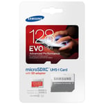 Carte Mémoire Samsung 128 GB EVO Plus MicroSDXC UHS-I Grade 1 Classe 10