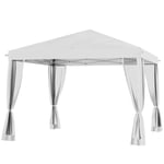 Lusthus ca. 3x3m, vattenavvisande, stabilt, vintersäkert hopfällbart lusthus med UV-skydd, hopfällbart partytält, trädgårdstält