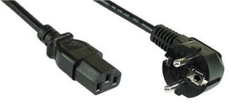 InLine nätkabel, vinklad Schuko till IEC-kontakt, 1,8 m