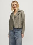 JackandJones Faux läder bikerjacka med full dragkedja dam (Brindle,L)