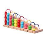 KingbeefLIU Kids Wooden 10-row Counting Beads Math Learning Abacus Frame Early Education Toy Workout At Home Kids Play House Early To Teach Fun Toys Random Color