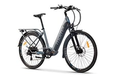 Moma Bikes Vélo de Ville Electrique VAE, EBIKE-28 PRO ", Alu. SHIMANO 7 Vitesses & Freins a disque Hydraulique Batterie Intégrée Ion Lithium 48V 13Ah