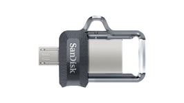 Clé USB 3.0 SanDisk Ultra 256 Go Dual Drive m3.0 OTG - Micro USB Flash Drive Stick pour Android Devices et Computers jusqu'à 150Mo/s
