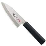 KAI Seki Magoroku Kinju et Hekiju Deba gaucher 15,0 cm - 8A solide & SUS420J2-58 & 56 (±1) HRC - artisanal - bois de pakka & plastique PP - Couteau de cuisine japonais - Fabriqué au Japon