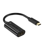 Choetech enkelriktad kabeladapter USB typ C Thunderbolt 3 (hane) till HDMI 2.0 4K@60Hz (hona) - Svart