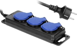 SHIBA-ORNO AE-13158 Multiprise Exterieur étanche avec 3 Prises Rallonge d'Atelier Câble en Caoutchouc (5m)[482]