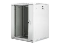 Lanberg - Rack Skåp - Väggmontering - Grå, Ral 7035 - 15U - 19"