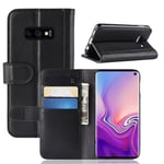 Äkta Läderfodral Samsung Galaxy S10e Svart