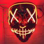 LED-glödmask EL-tråd lyser upp The Purge-filmdräkten Red