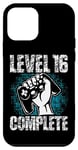 Coque pour iPhone 12 mini Level 16 Complete Cadeau d'anniversaire 16 ans Gamer