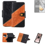 Sleeve for Realme 11 Pro Wallet Case Cover Bumper black Brown 