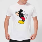 Disney Mickey Mouse Mickey Split Kiss T-Shirt - White - XXL