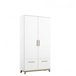 Armoire scandinave blanc/chêne Edisson I Blanc