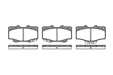 Bromsbelägg - Toyota - Hi-lux, Land cruiser, 4-runner. VW - Taro 4wd, Taro