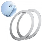 Baseus Halo Series magnetisk ring (2 st/förpackning) silver (PCCH000012)