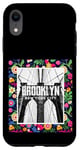 iPhone XR Enjoy Cool Floral Brooklyn Bridge New York City USA Skyline Case