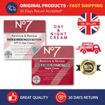 2 x No7 Restore and Renew Face and Neck Multi Action Night & Day Cream 50ml