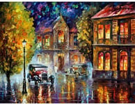 LSDAMN DIY 5D Diamond Painting Set Large New Abstract Street Complex Pictures Painting 5D DIY Rhinestone Space for Man 40X50Cm Frameless
