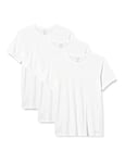 Calvin Klein Men's S/S Crew Neck 3PK Shirt, White, L (Pack of 3)