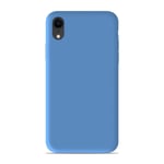 Coque silicone unie Mat Bleu compatible Apple iPhone XR - Neuf