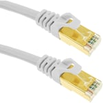 Bematik - Câble réseau Ethernet sstp Cat.7 blanc 10 m