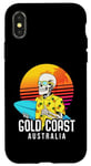 Coque pour iPhone X/XS Gold Coast Australie Queensland Surf Vacation Retro Surf