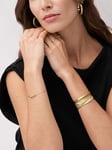 FOSSIL Armband Heritage - Guld JF04525710 D-länk guldfärgad kedjearmband i rostfritt stål