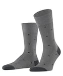 FALKE Men's Dot M SO Cotton Patterned 1 Pair Socks, Grey (Steel Melange 3167), 8.5-11
