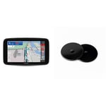 TomTom Truck Sat Nav GO Expert, 7 Inch HD Screen, with Custom Large Vehicle Routing and POIs & Sat Nav Adhesive Dashboard Mount Disks for All Sat Nav Models
