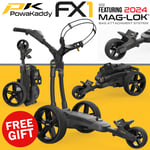 POWAKADDY 2024 FX1 EXTENDED LITHIUM ELECTRIC GOLF TROLLEY +FREE GPS HOLDER