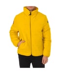 Napapijri Mens ATHON padded jacket with stand-up collar GA4FLJ man - Yellow - Size Large