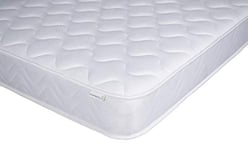 Starlight Beds Cooltouch Classic 7.5" Deep 7 Layer Construction Coil Spring & Memory Foam Hybrid Mattress, White, 3ft Single