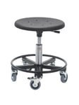 Global Roller stool sigma 400rs with footring base - seat height 32-39 cm